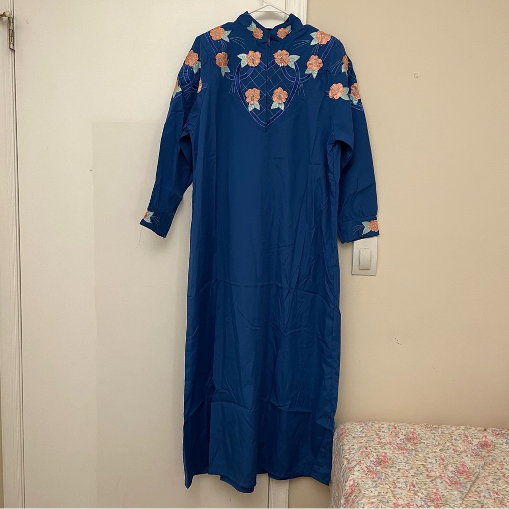Casual Floral Arabic Dress